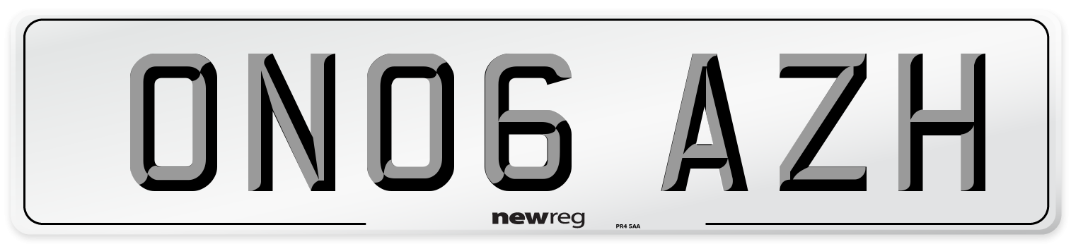 ON06 AZH Number Plate from New Reg